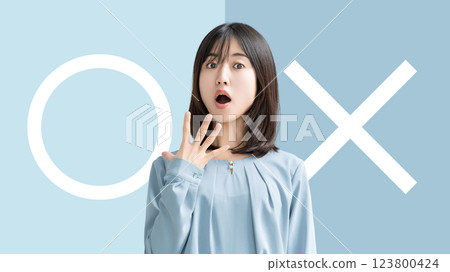 A woman who thinks, "Yes or no" A woman who thinks, "Yes or no" 123800424