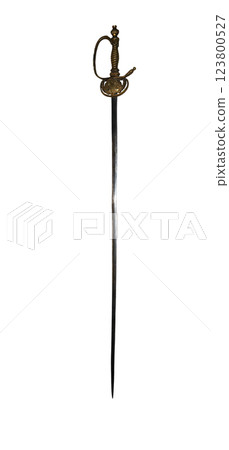 This antique sword represents a unique artifact from 19th century Russia, showcasing detailed craftsmanship typical of civil servant weaponry used during that period. 123800527