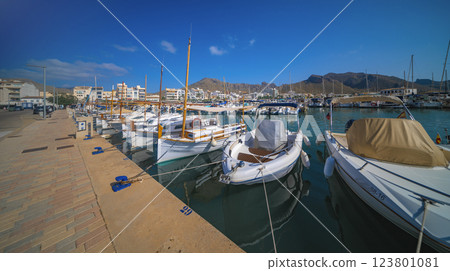 Marina of Puerto de Pollensa, Spain 123801081