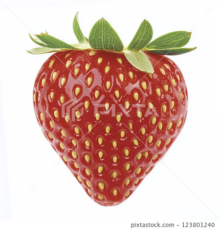Fresh ripe strawberry isolated on white background with clipping path 123801240