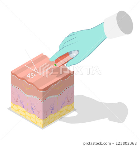 3D Isometric Flat  Illustration of Types Of Injections. Item 1 123802368