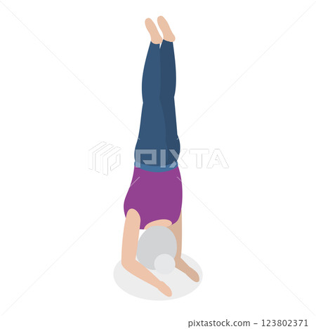 3D Isometric Flat Illustration of Chakra Systems. Item 2 3D Isometric Flat Illustration of Chakra Systems. Item 2 123802371