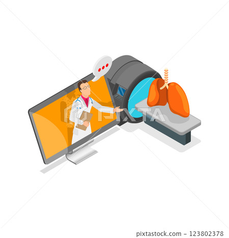 3D Isometric Flat  Illustration of Instrumental Diagnostic Methods. Item 2 123802378