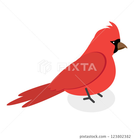 3D Isometric Flat  Set of City Birds. Item 5 3D Isometric Flat  Set of City Birds. Item 5 123802382