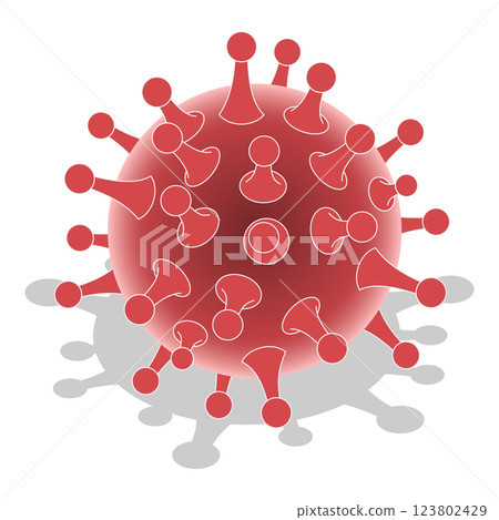 3D Isometric Flat Set of Viruses And Microbes. Item 9 3D Isometric Flat Set of Viruses And Microbes. Item 9 123802429