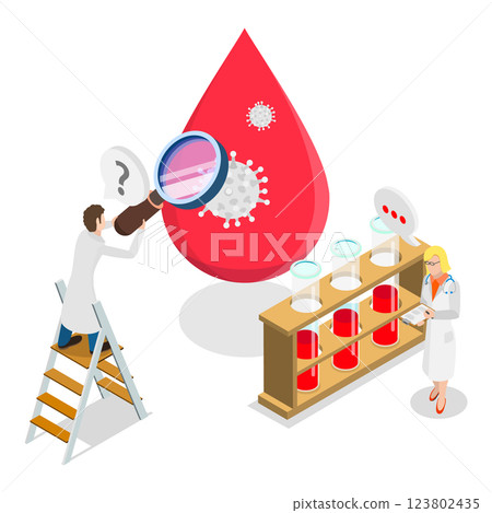 3D Isometric Flat  Illustration of Diabets. Item 2 123802435