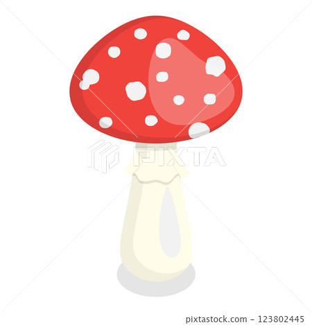 3D Isometric Flat Set of Mushrooms. Item 12 3D Isometric Flat Set of Mushrooms. Item 12 123802445