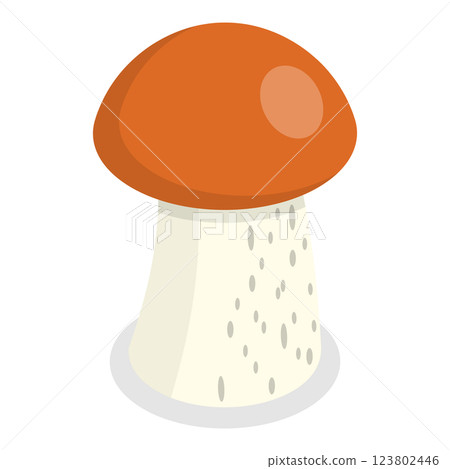 3D Isometric Flat  Set of Mushrooms. Item 2 123802446