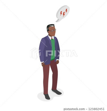3D Isometric Flat Illustration of Human Personality Feelings. Item 3 3D Isometric Flat Illustration of Human Personality Feelings. Item 3 123802451