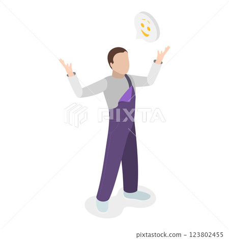 3D Isometric Flat Illustration of Human Emotions and Body Language. Item 2 3D Isometric Flat Illustration of Human Emotions and Body Language. Item 2 123802455