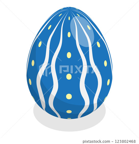 3D Isometric Flat  Illustration of Easter Eggs. Item 3 123802468