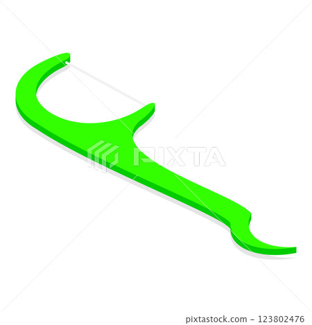 3D Isometric Flat  Illustration of Tooth Cleaning Tools. Item 6 123802476