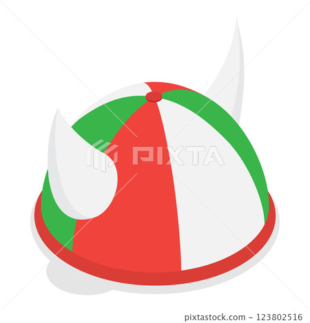 3D Isometric Flat  Set of Equipment For Sport Team Fans. Item 6 123802516