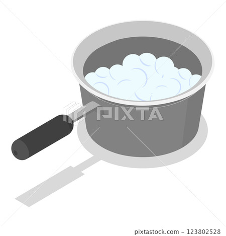 3D Isometric Flat  Set of Tableware. Item 5 123802528