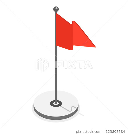 3D Isometric Flat  Set of Golf Equipment. Item 5 123802584