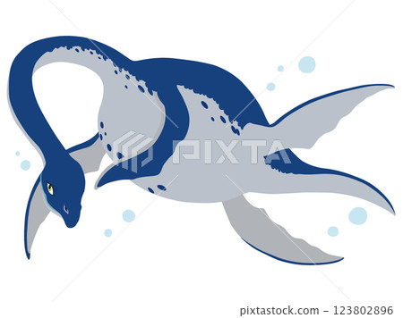 蛇頸龍插圖 蛇頸龍插圖 123802896