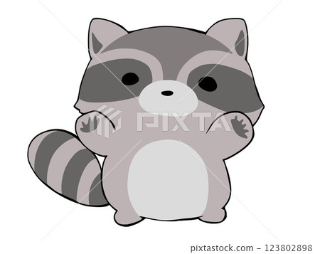 Round Raccoon Round Raccoon 123802898
