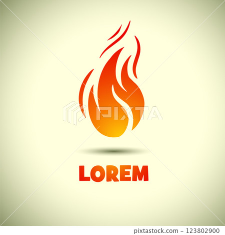 Logo fire hand drawn. Not AI, Vector illustration Logo fire hand drawn. Not AI, Vector illustration 123802900