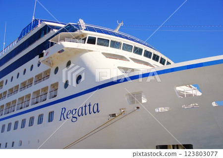 大型郵輪Oceania Regatta的名稱和艦橋 123803077
