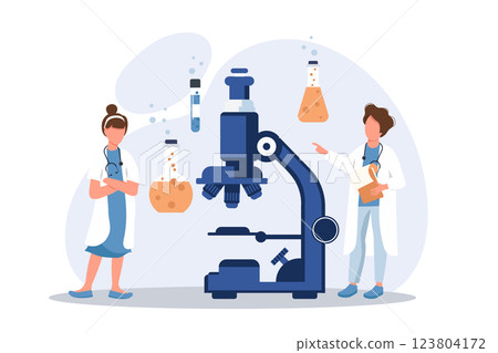 Medical tests template. chemical laboratory analysis. laboratory analysis concept. woman laboratory assistance with microscope, medical office or laboratory Medical tests template. chemical laboratory analysis. laboratory analysis concept. woman laboratory assistance with microscope, medical office or laboratory 123804172