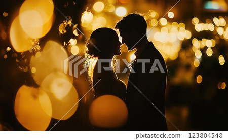Wedding Photographer Captures Loving Couple With Selective Focus Camera: In Action Mode, Capturing The Essence Of Romance And Affection. 123804548
