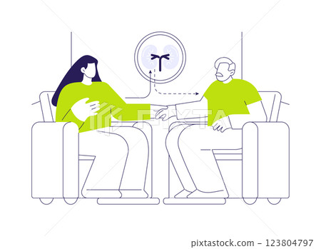 Living donor abstract concept vector illustration. 123804797