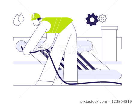 Solar water heater abstract concept vector illustration. Solar water heater abstract concept vector illustration. 123804819