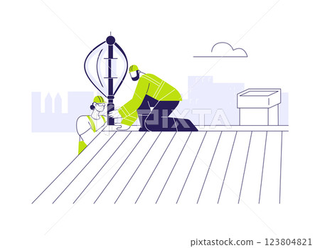Small-scale wind power abstract concept vector illustration. 123804821
