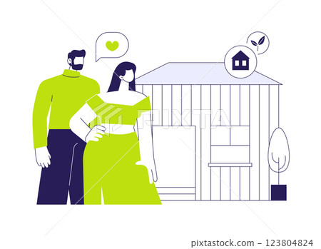 Tiny home abstract concept vector illustration. 123804824