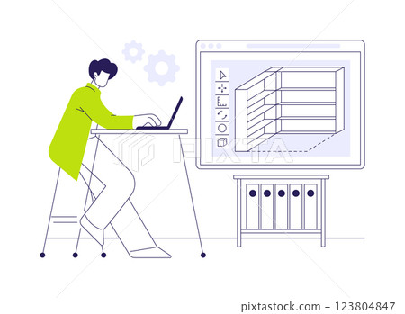 Design closet abstract concept vector illustration. Design closet abstract concept vector illustration. 123804847