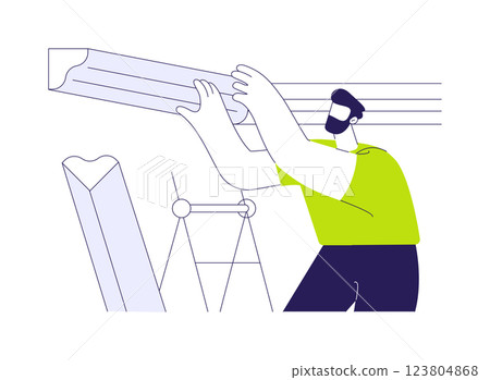 Place wall trim abstract concept vector illustration. Place wall trim abstract concept vector illustration. 123804868