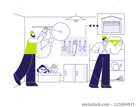 Garage maintenance abstract concept vector illustration. 123804915