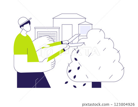 Gardener service abstract concept vector illustration. Gardener service abstract concept vector illustration. 123804926