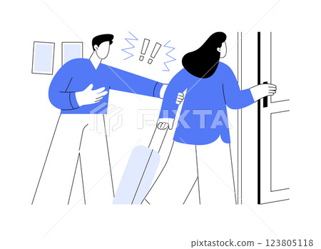Breaking up isolated cartoon vector illustrations. Breaking up isolated cartoon vector illustrations. 123805118