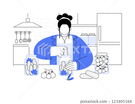 Canning isolated cartoon vector illustrations. 123805168