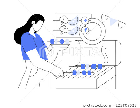 BBQ area isolated cartoon vector illustrations. 123805525