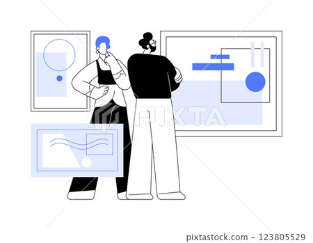 Appreciate art isolated cartoon vector illustrations. 123805529