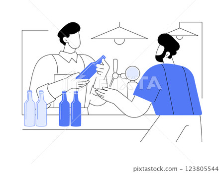 Craft beer choice isolated cartoon vector illustrations. Craft beer choice isolated cartoon vector illustrations. 123805544