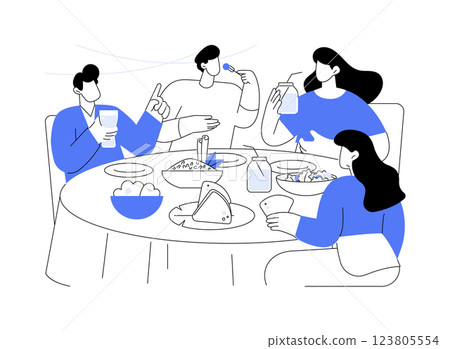 Indian restaurant isolated cartoon vector illustrations. Indian restaurant isolated cartoon vector illustrations. 123805554