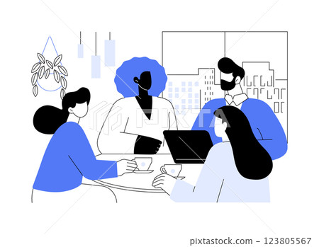 Business meeting isolated cartoon vector illustrations. Business meeting isolated cartoon vector illustrations. 123805567