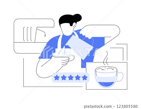 Perfect cappuccino isolated cartoon vector illustrations. 123805580
