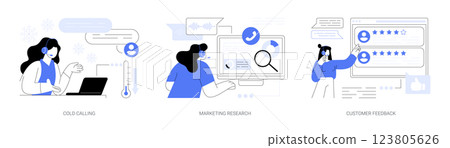 Call center isolated cartoon vector illustrations se Call center isolated cartoon vector illustrations se 123805626