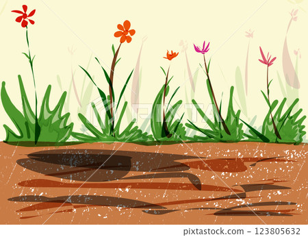 illustrated, illustration, 2dcg illustration 123805632