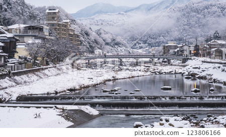 三朝溫泉雪景 123806166