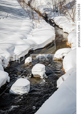 Hokkaido Sapporo City Ashiribetsu waterfall Hokkaido Sapporo City Ashiribetsu waterfall 123806288