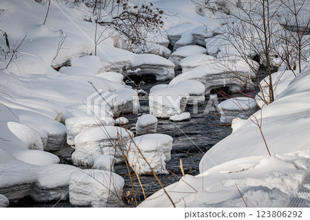 Hokkaido Sapporo City Ashiribetsu waterfall 123806292