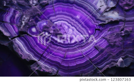AI image: Cross section of purple natural stone 123807163