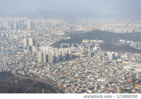 View from Apsan Observatory, Daegu, Korea View from Apsan Observatory, Daegu, Korea 123808380
