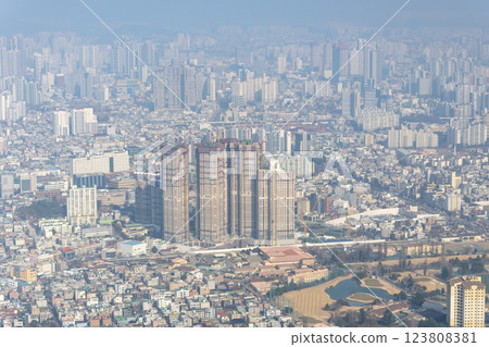 View from Apsan Observatory, Daegu, Korea 123808381