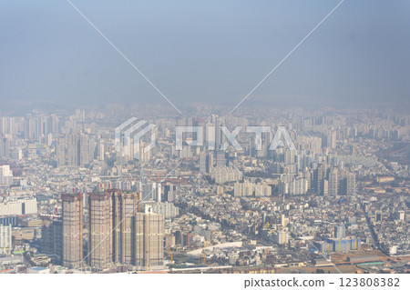 View from Apsan Observatory, Daegu, Korea 123808382